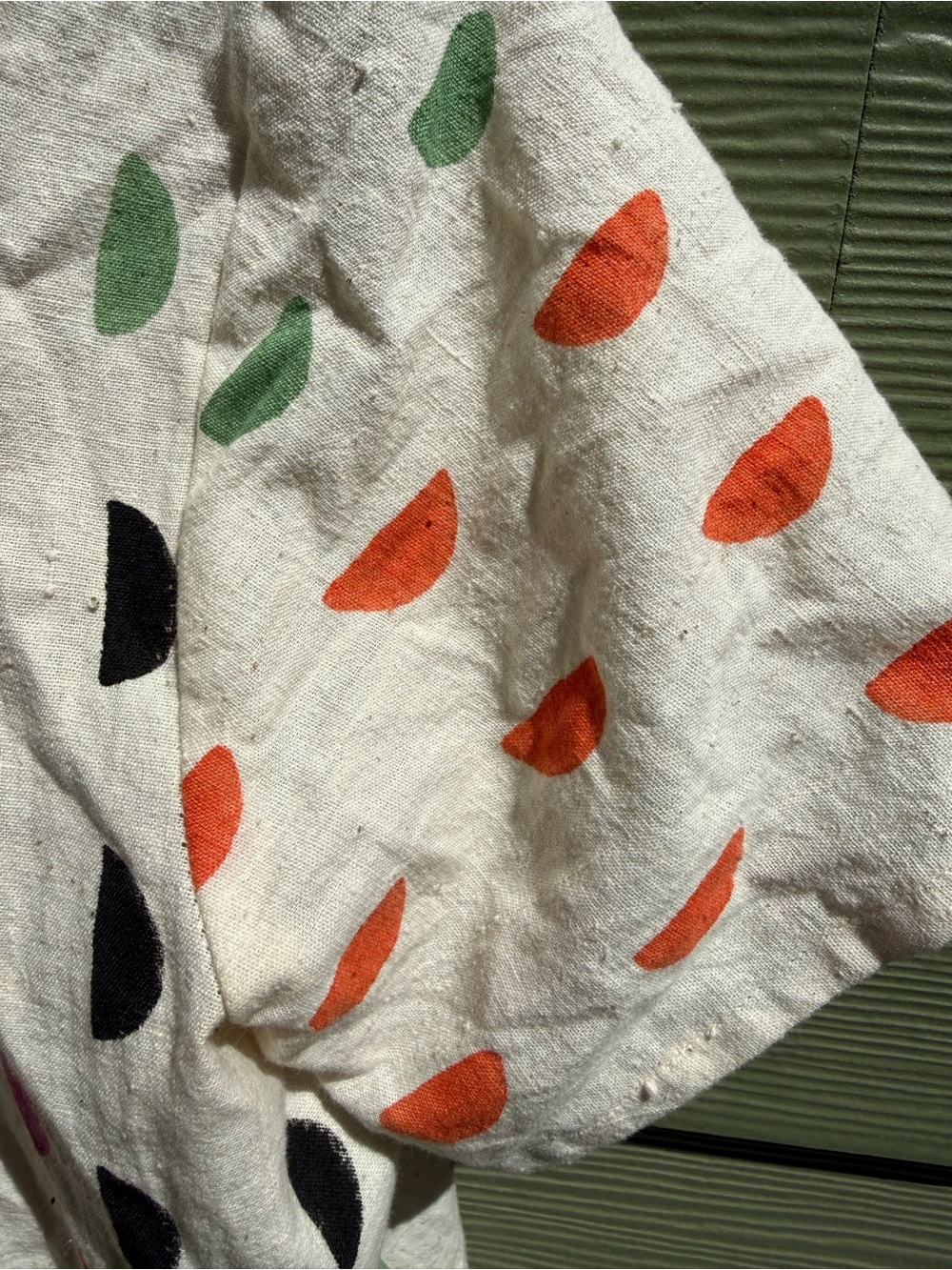 Poem Half-Moon Print Short Sleeve Button-Down Shirt - Picture 5 of 9